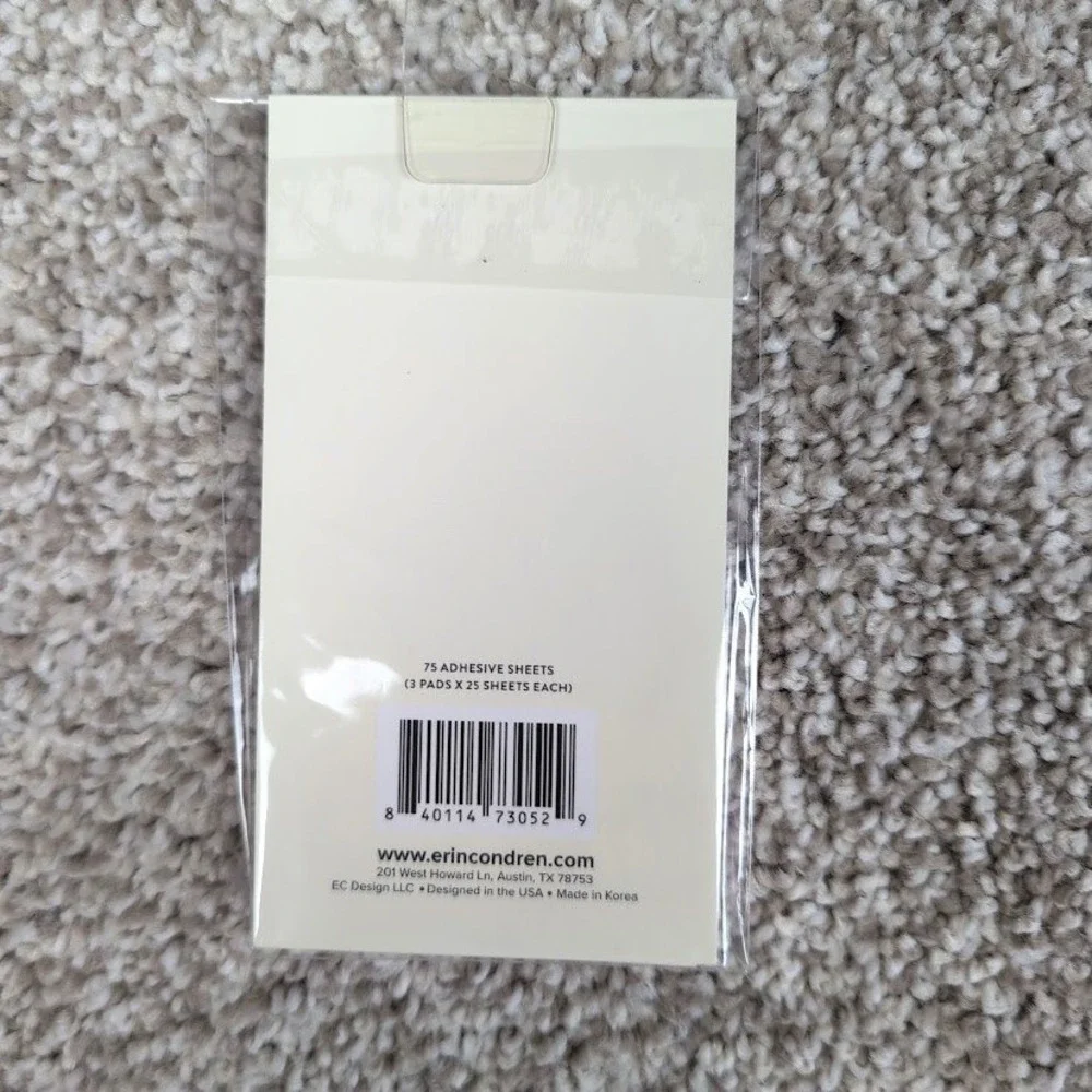 Erin Condren Warm Pastel Sticky Notepad Shapes 3 Pack To Do List